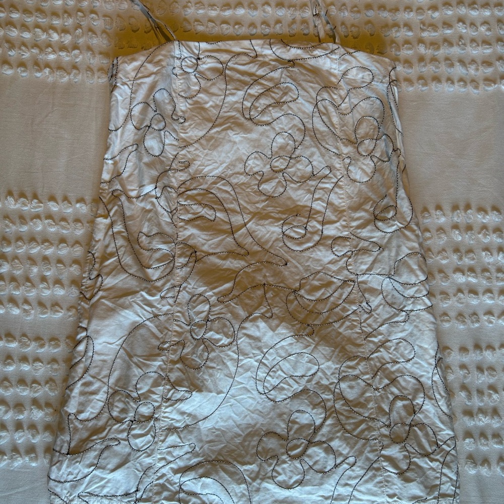 MADEWELL White Floral Embroidered Dress